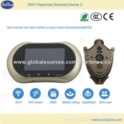 2014 New Arrival Android and iOS Smartphone App Based Motion Detection Voice Recording Doorbell